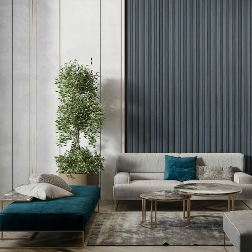 Декоративная стеновая рейка Sticker Wall 160*23*3000мм (D) SW-00001529 Темно-серая