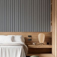 Декоративная стеновая рейка Sticker Wall 160х23х3000мм (D) SW-00001530 Серая