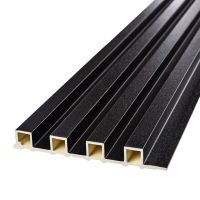 Декоративная стеновая рейка Sticker Wall 160х23х3000мм (D) SW-00001532 Черная