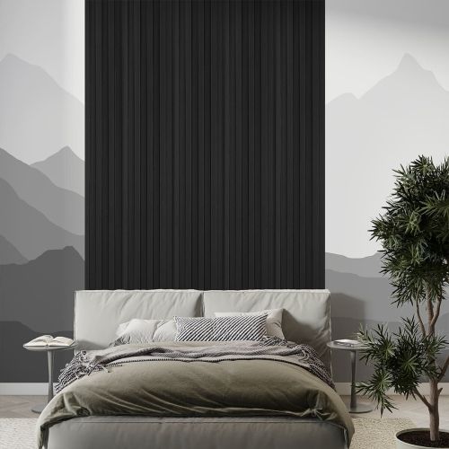 Декоративная стеновая рейка Sticker Wall 160*23*3000мм (D) SW-00001532 Черная