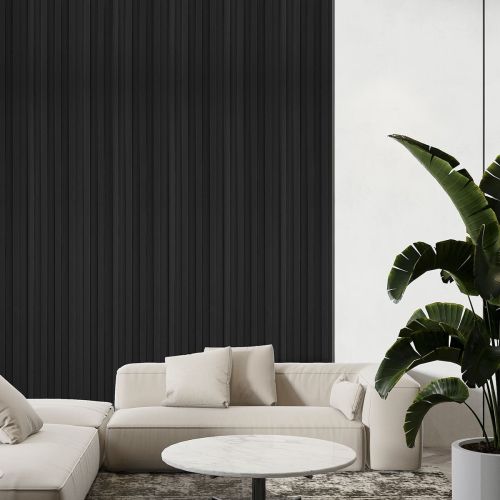 Декоративная стеновая рейка Sticker Wall 160*23*3000мм (D) SW-00001532 Черная