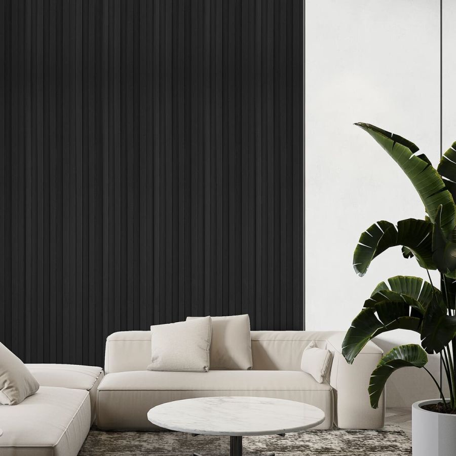 Декоративная стеновая рейка Sticker Wall 160*23*3000мм (D) SW-00001532 Черная