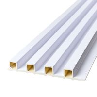 Декоративная стеновая рейка Sticker Wall 160х23х3000мм (D) SW-00001533 Белая