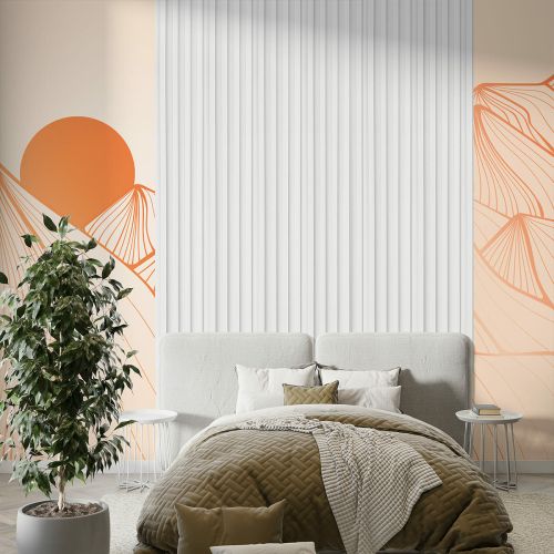 Декоративная стеновая рейка Sticker Wall 160*23*3000мм (D) SW-00001533 Белая