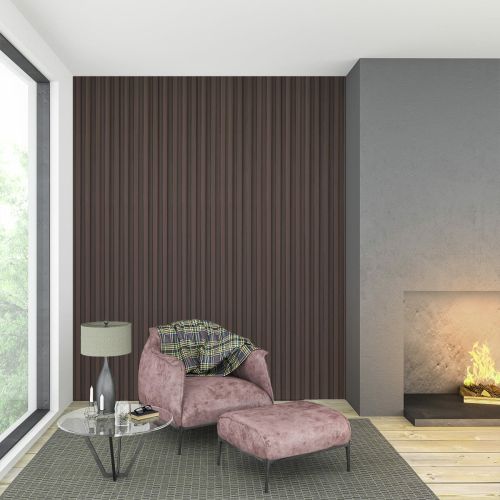 Декоративная стеновая рейка Sticker Wall  160*23*3000мм (D) SW-00001535 Темно-коричневая