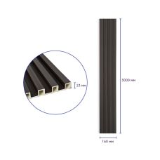 Декоративная стеновая рейка Sticker Wall 160х23х3000мм (D) SW-00001537 Темно-коричневая