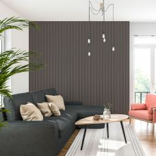 Декоративная стеновая рейка Sticker Wall 160х23х3000мм (D) SW-00001537 Темно-коричневая