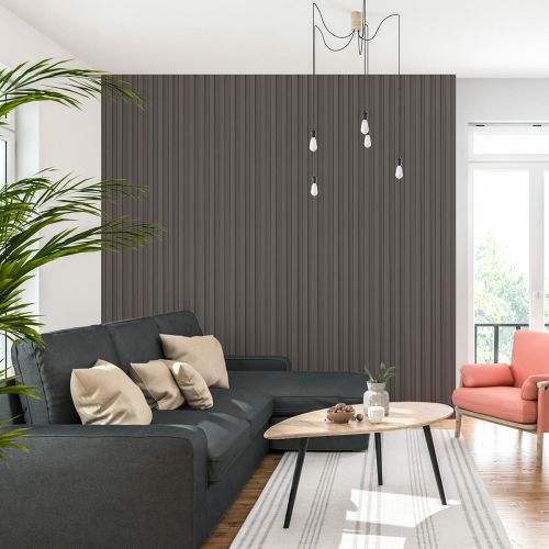 Декоративная стеновая рейка Sticker Wall 160*23*3000мм (D) SW-00001537 Темно-коричневая