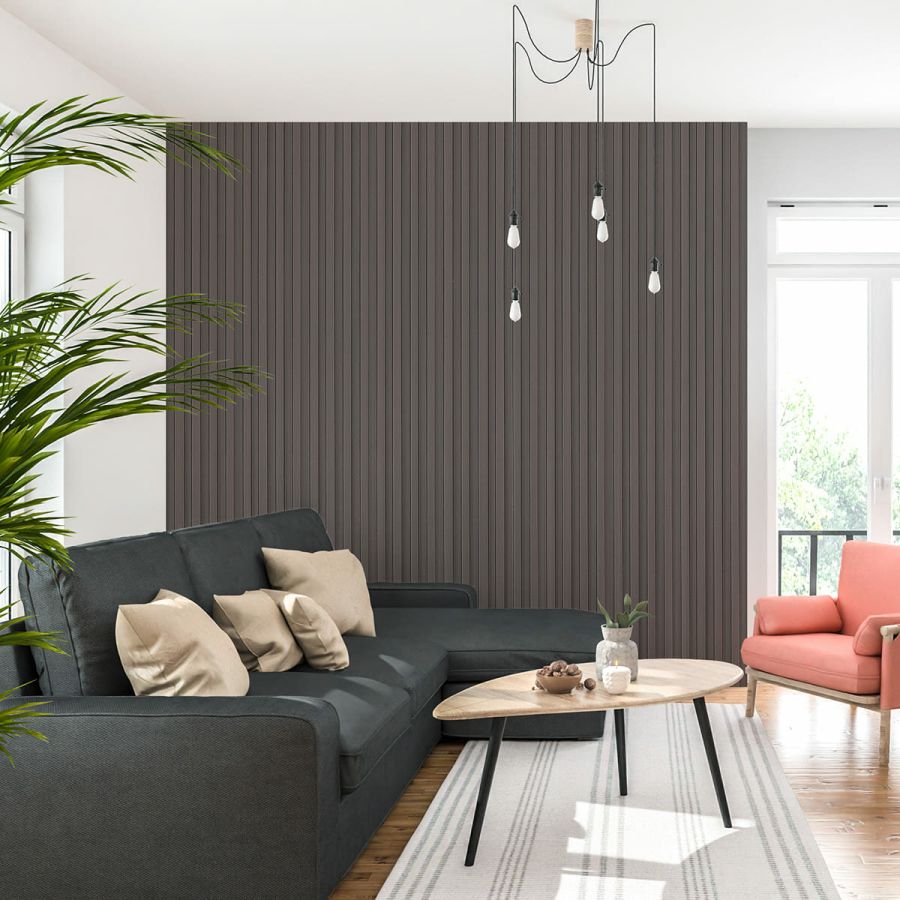 Декоративная стеновая рейка Sticker Wall 160*23*3000мм (D) SW-00001537 Темно-коричневая
