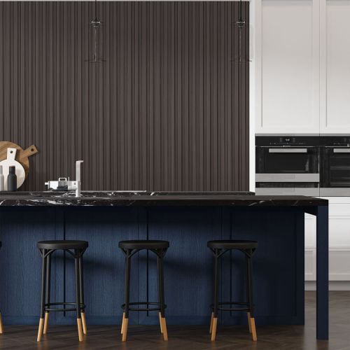 Декоративная стеновая рейка Sticker Wall 160*23*3000мм (D) SW-00001537 Темно-коричневая