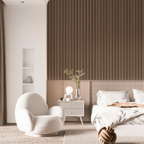 Декоративная стеновая рейка Sticker Wall 160*23*3000мм (D) SW-00001538 Коричневая