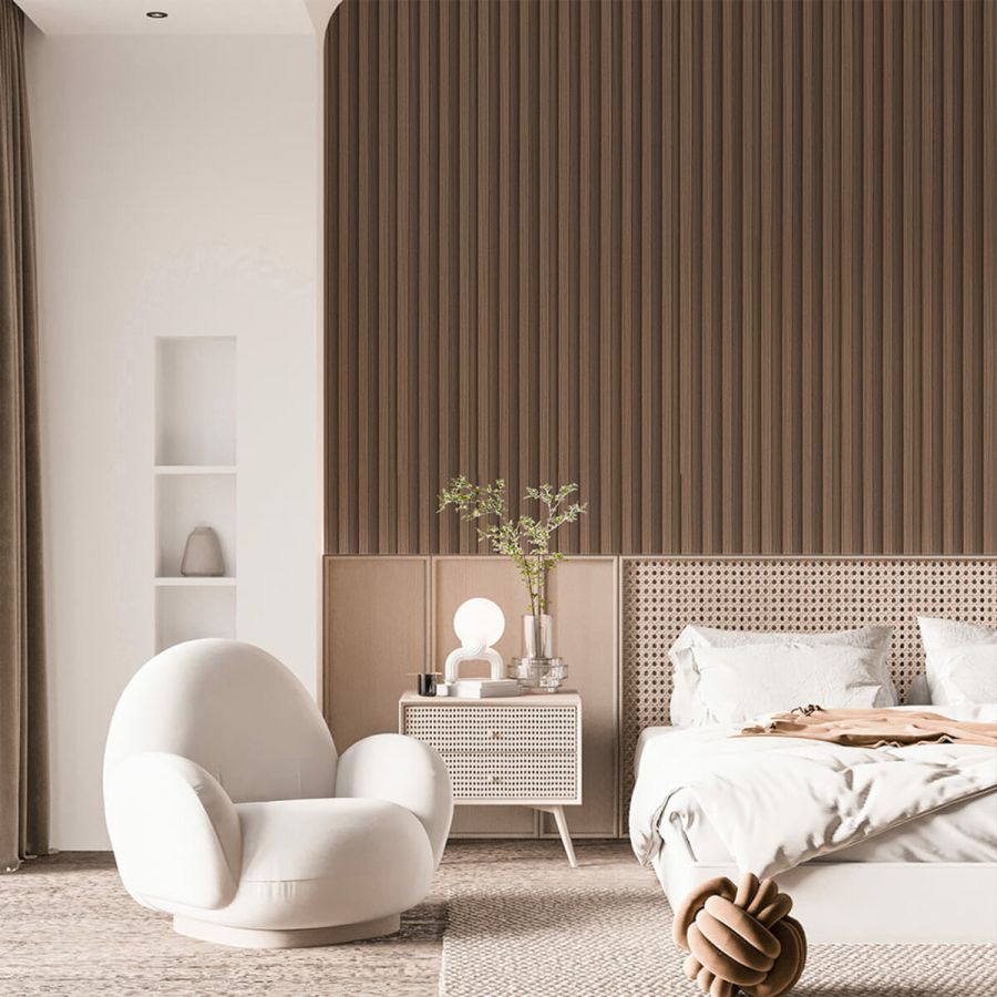 Декоративная стеновая рейка Sticker Wall 160*23*3000мм (D) SW-00001538 Коричневая