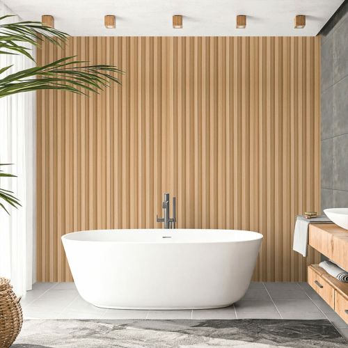 Декоративная стеновая рейка 160*23*3000мм (D) SW-00001539 Светло-коричневая