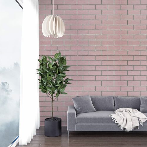 Самоклеющаяся стеновая панель Sticker Wall Розовая 3D NEW CULTURAL WALL 70*70cm*4mm PINK+SILVER (D) SW-00001501