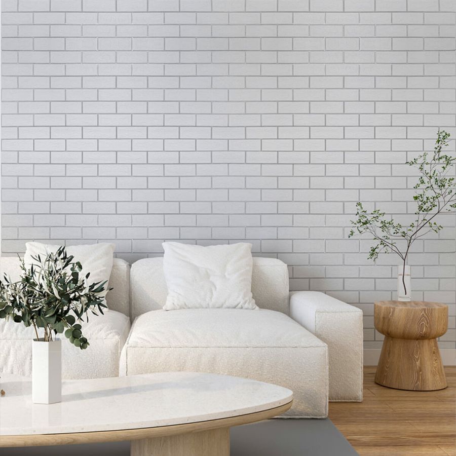 Самоклеющаяся стеновая панель 3D NEW CULTURAL WALL 70*70cm*4mm WHITE+SILVER (D) SW-00001502