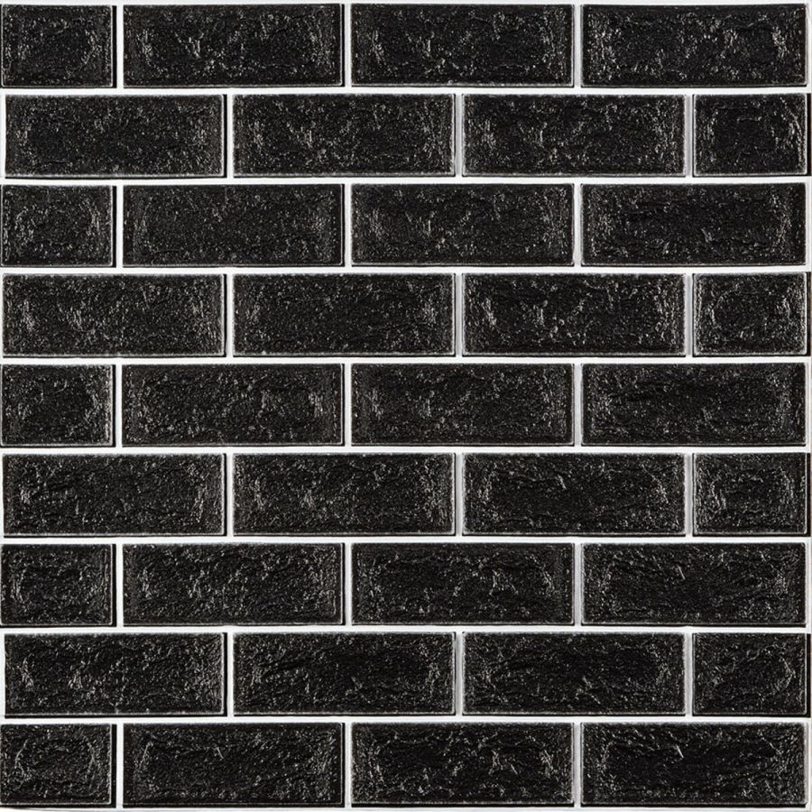 Самоклеющаяся стеновая панель Sticker Wall Черная 3D NEW CULTURAL WALL 70*70cm*5mm BLACK+WHITE (D) SW-00001503