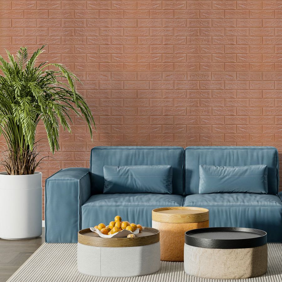 Самоклеющаяся стеновая панель Sticker Wall 3D 700х770х7мм (кирпич) кофе с молоком (D) SW-00001800