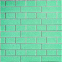 Самоклеющаяся стеновая панель Sticker Wall 3D NEW CULTURAL WALL 70х70cmх5mm GREEN+SILVER (D) SW-00001803