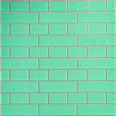 Самоклеющаяся стеновая панель Sticker Wall 3D NEW CULTURAL WALL 70х70cmх5mm GREEN+SILVER (D) SW-00001803