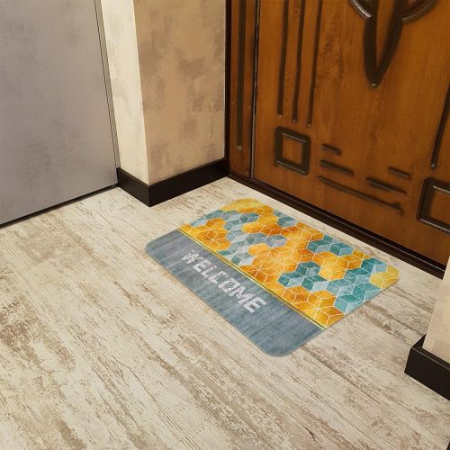 Влагопоглощающий коврик Sticker Wall кубы Welcome 40х60CMх3MM (D) SW-00001561