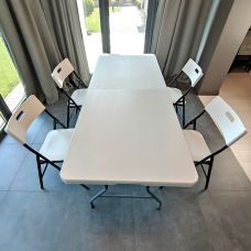 Складной стул 46х42,5х86см белый SW-00001610