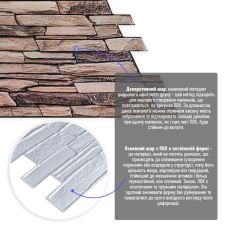 Декоративная ПВХ панель Sticker Wall камень 960х480х4мм (D) SW-00001555