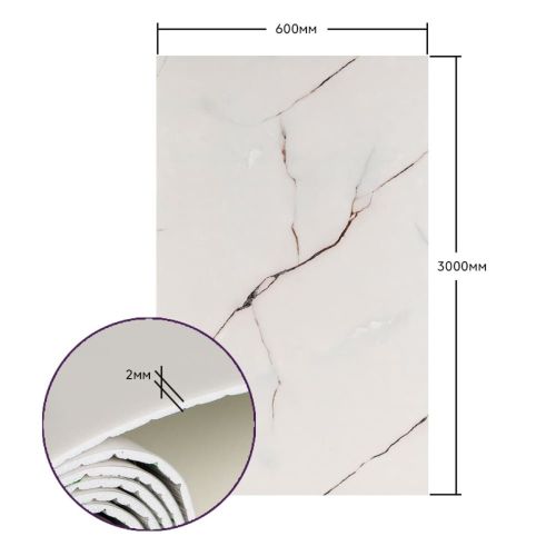 Самоклеящаяся стеновая PET плитка в рулоне 600*3000*2mm SW-00001697