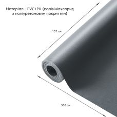 Самоклеющая экокожа в рулоне Sticker Wall 1.37х3mх0.5mm DEEP GREY (D) SW-00001340
