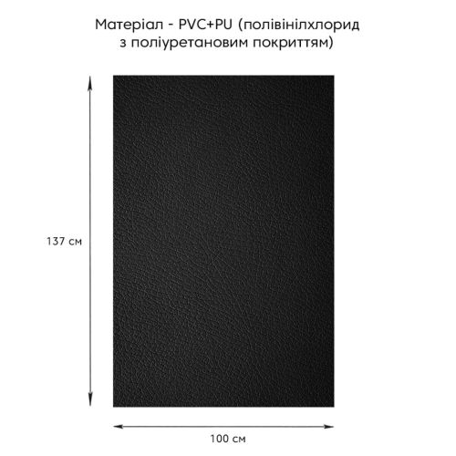 Самоклеющая экокожа в рулоне Sticker Wall 1.37*1m*0.5mm BLACK (D) SW-00001358