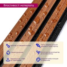 Декоративная PS рейка 122х2900х12мм (D) SW-00001743