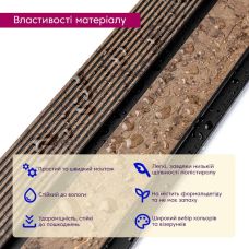 Декоративная PS рейка 122х2900х12мм (D) SW-00001749