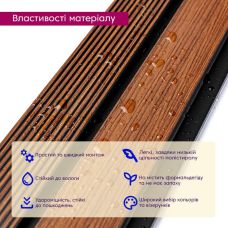 Декоративная PS рейка 122х2900х12мм (D) SW-00001753