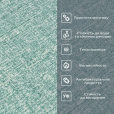 Обои самоклеющиеся Sticker Wall	 2800х500х2,5мм YM-11 DEEP GREEN WHITE (D) SW-00002019