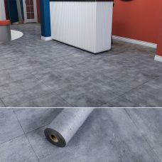 Напольное виниловое самоклеющееся покрытие в рулоне Графит 3000х600х1,5мм SW-00001823