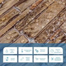 Декоративная ПВХ панель под кирпич 960х480х4мм (D) SW-00001837 Коричневая