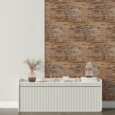 Декоративная ПВХ панель под кирпич 960х480х4мм (D) SW-00001837 Коричневая