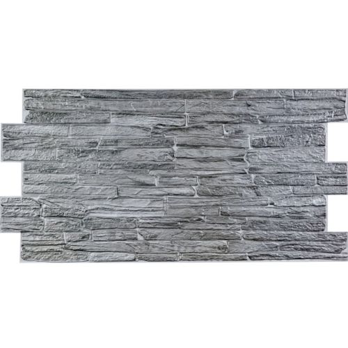Декоративная ПВХ панель под кирпич 960*480*4мм (D) SW-00001838 Серая