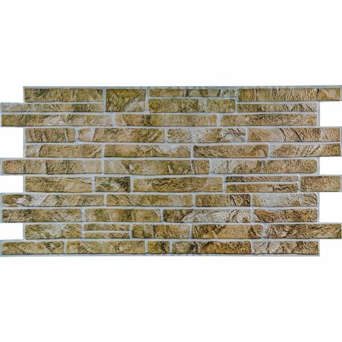 Декоративная ПВХ панель под кирпич 960*480*4мм (D) SW-00001839 Коричнево-серая