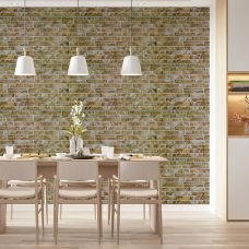 Декоративная ПВХ панель под кирпич 960х480х4мм (D) SW-00001839 Коричнево-серая