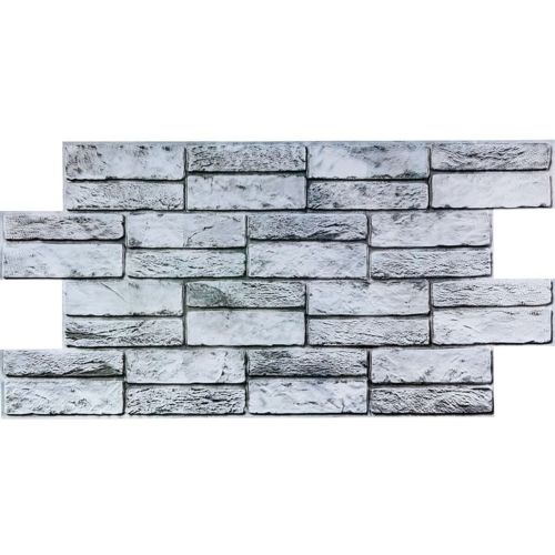Декоративная ПВХ панель под кирпич 960*480*4мм (D) SW-00001841 Светло серая