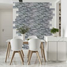 Декоративная ПВХ панель под кирпич 960х480х4мм (D) SW-00001841 Светло серая