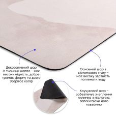 Влагопоглощающий коврик 50х80CMх3MM (D) SW-00001886 Розовый