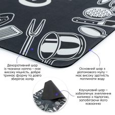 Влагопоглощающий коврик 50х80CMх3MM (D) SW-00001888 Серый