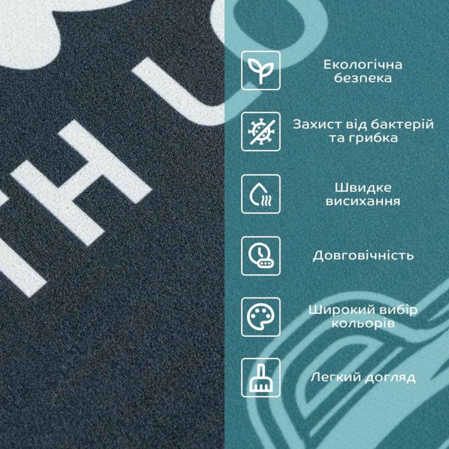 Влагопоглощающий коврик 50*80CM*3MM (D) SW-00001888 Серый