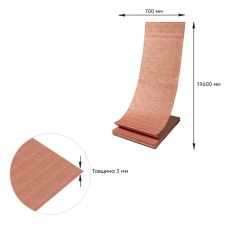 Панель стеновая в рулоне 3D 700ммх19,6мх3мм Пудра (D) SW-00001919