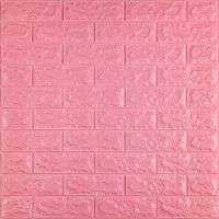 3D панель самоклеющаяся кирпич Розовый 700х770х7мм (004-7) SW-00000057