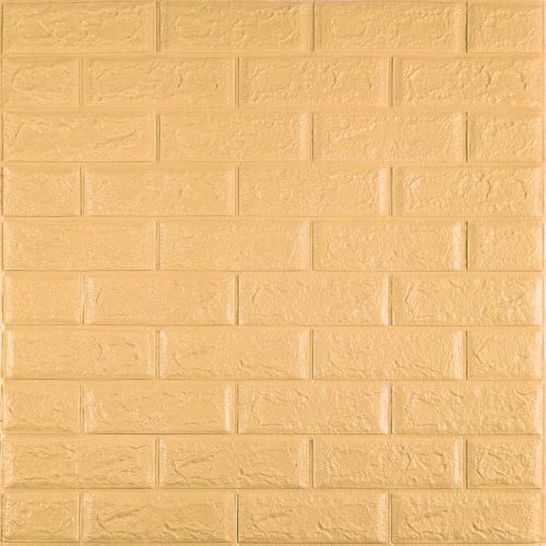 3D панель самоклеющаяся кирпич Желто-песочный кирпич 700x770x5мм (009-5) SW-00000028