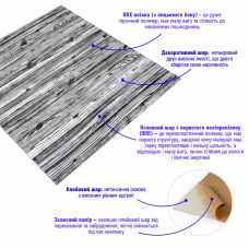 Декоративная 3D панель самоклейка под дерево Зебра 700х700х6мм (081) SW-00000019