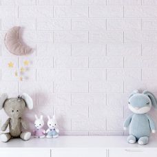 3D панель самоклеющаяся кирпич Белый 700х770х5мм (001-5) SW-00000029