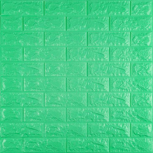3D панель самоклеющаяся кирпич Мятный 700x770x7мм (012-7) SW-00000050
